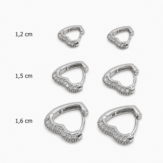 Cuori pavè silver