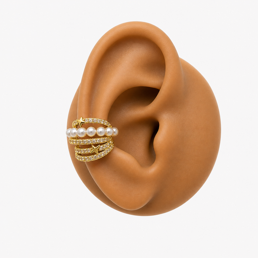 Ear cuff fascia con perle