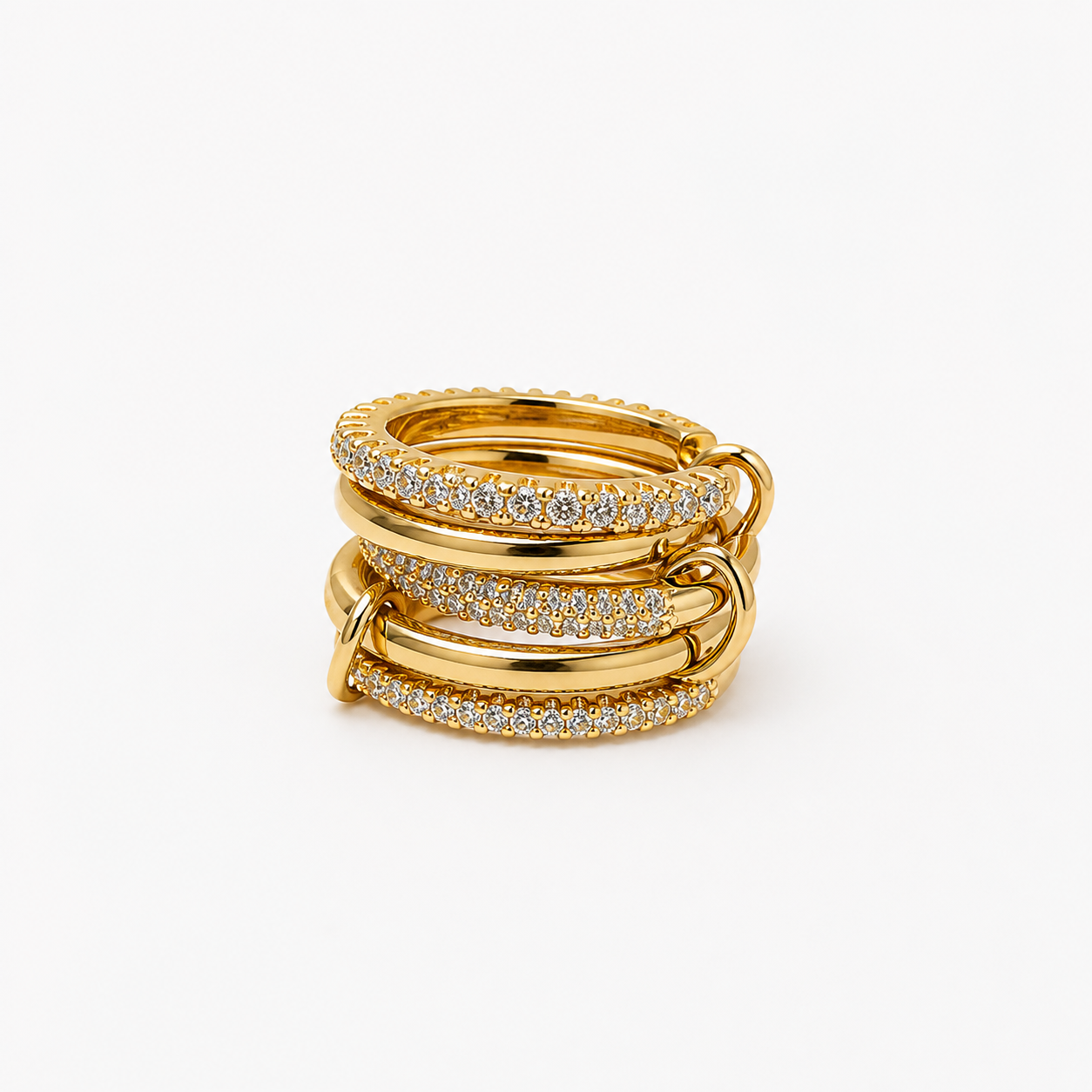 Anello 5 fedine gold