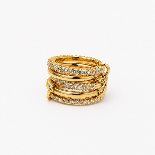 Anello 5 fedine gold