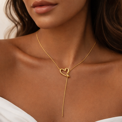 Collana saliscendi cuore sagomato