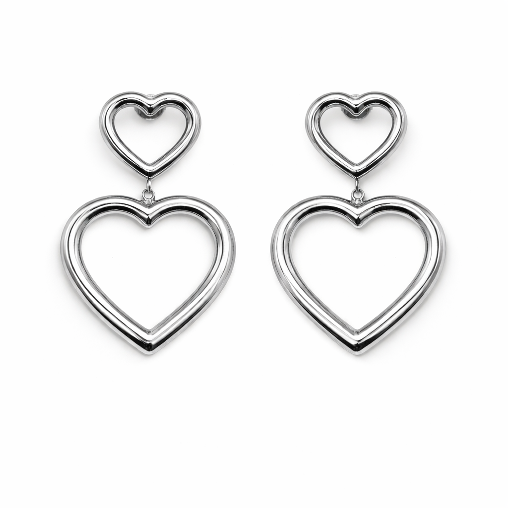 Orecchino doppio cuore