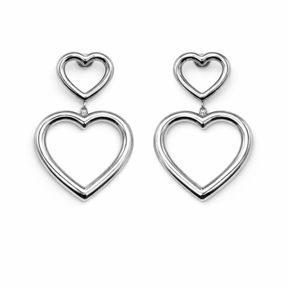 Orecchino doppio cuore