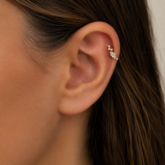 Piercing scia di luce
