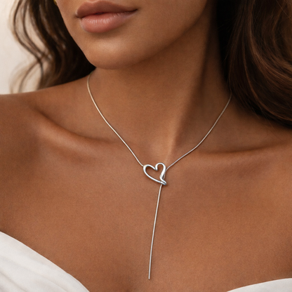 Collana saliscendi cuore sagomato