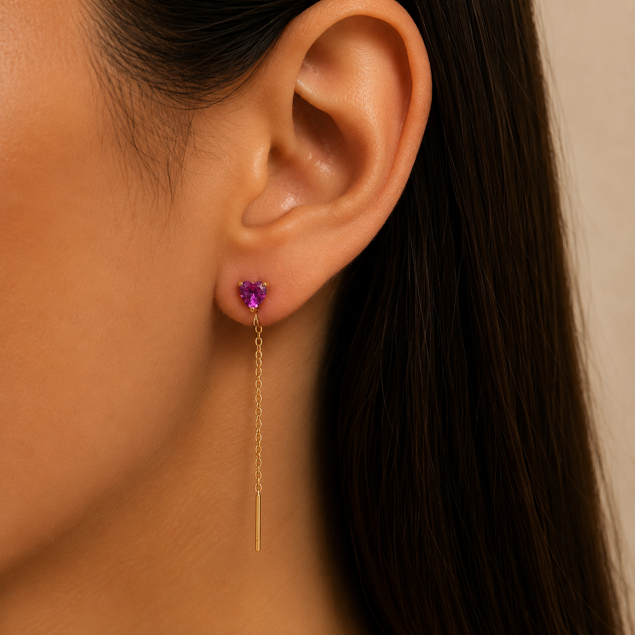 Orecchino pendente love gold
