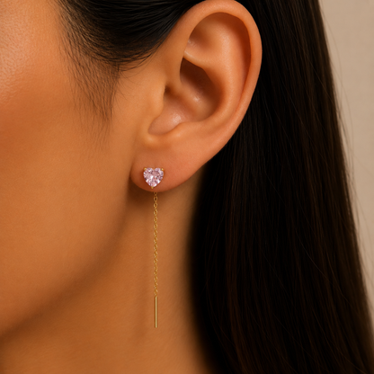 Orecchino pendente love gold