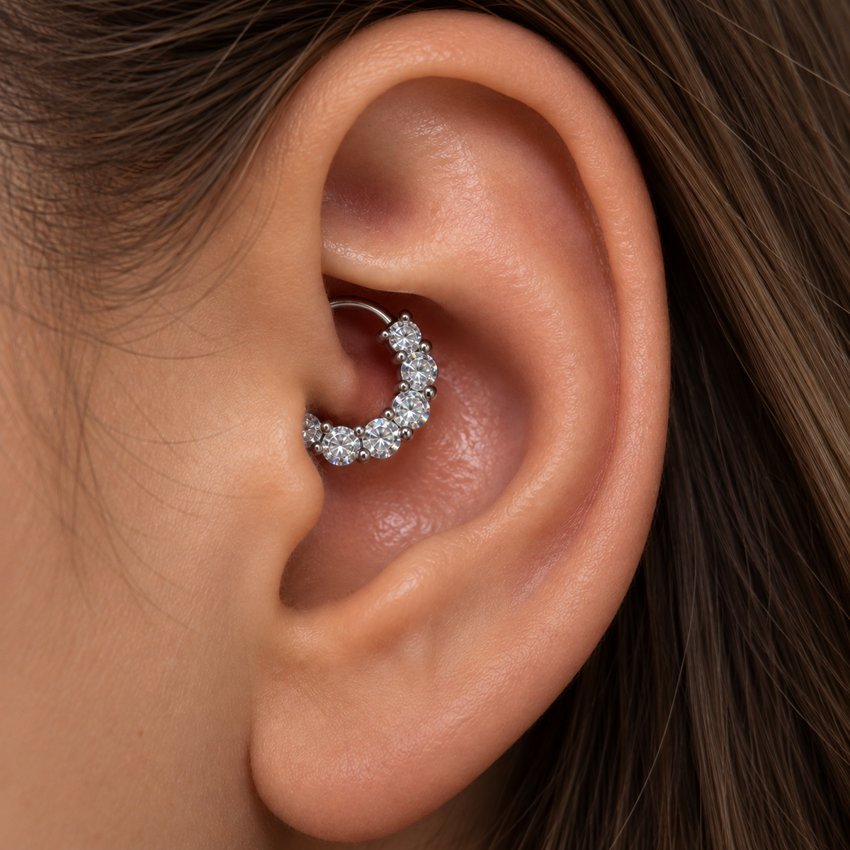 Piercing merletto daith
