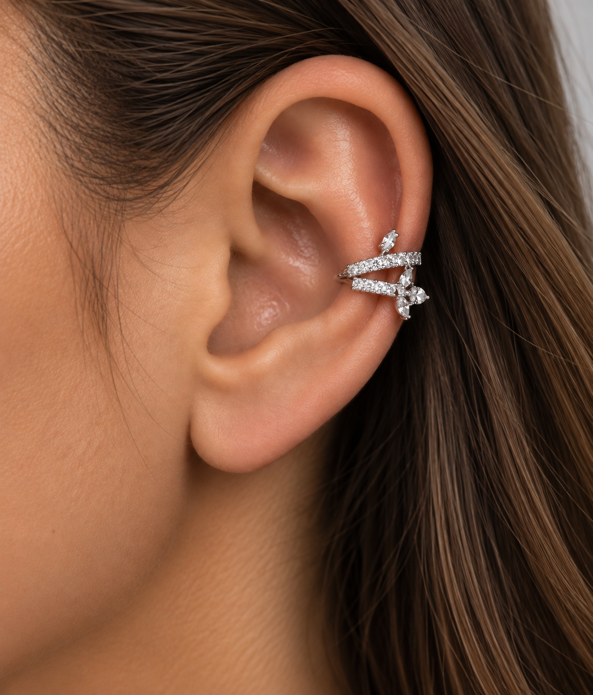 Ear cuff fiore di loto