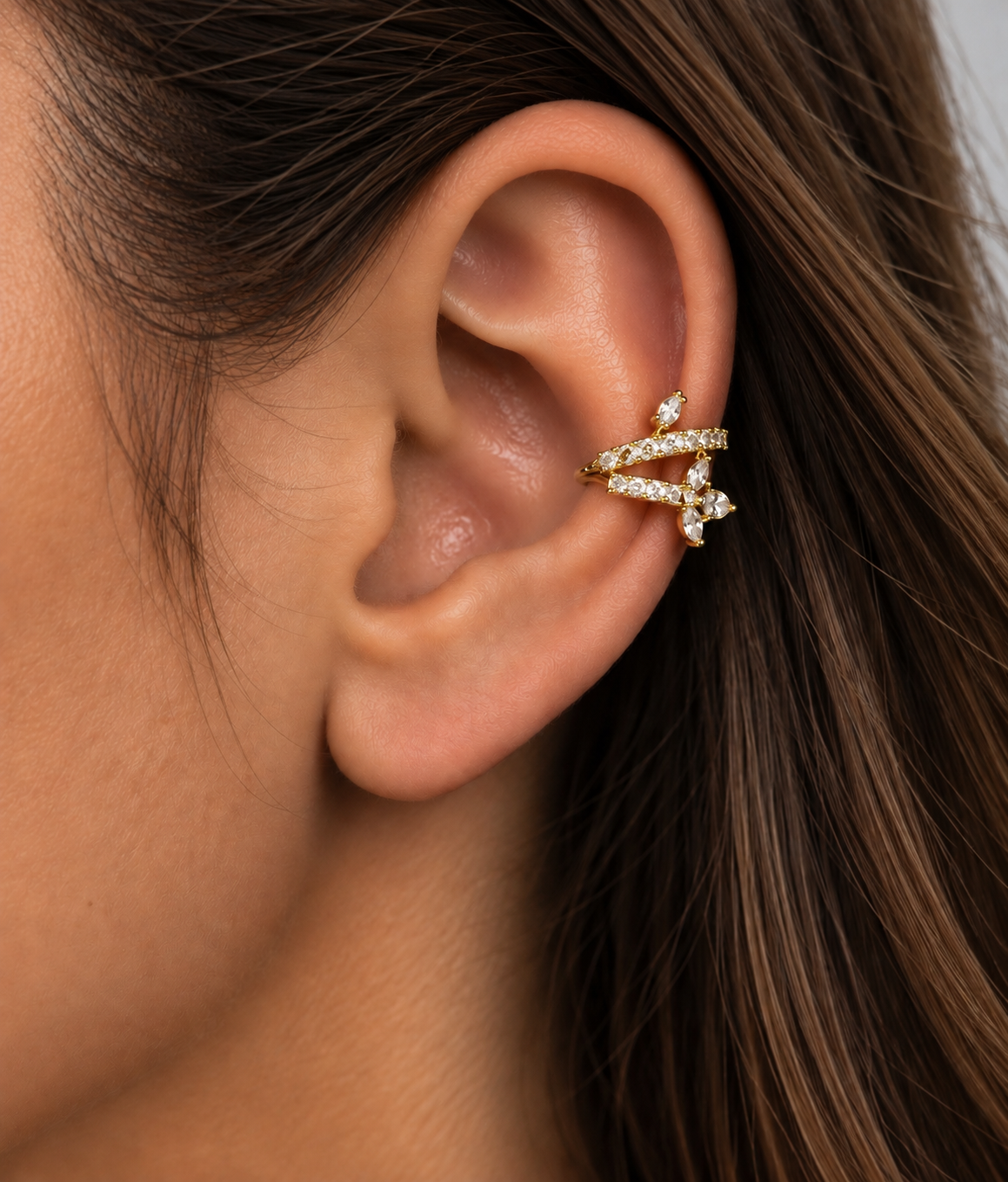 Ear cuff fiore di loto