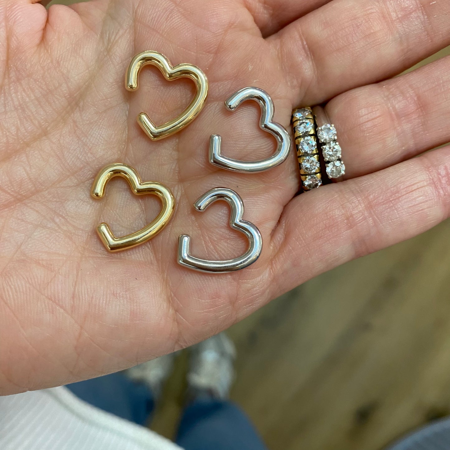Ear cuff cuoricino