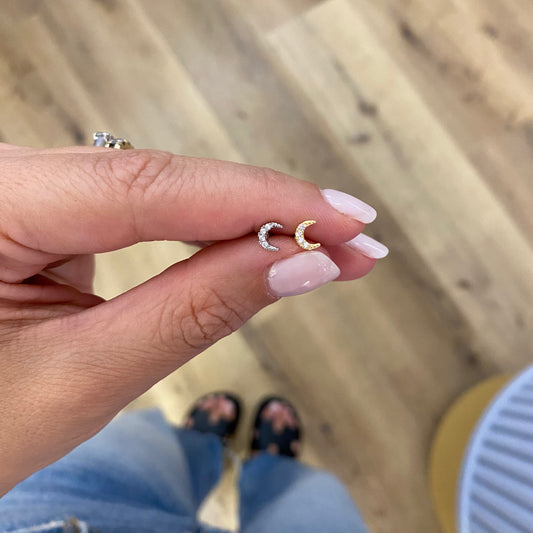 Piercing luna acciaio
