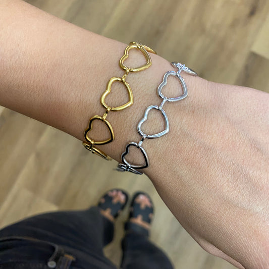 Bracciale cuoricini