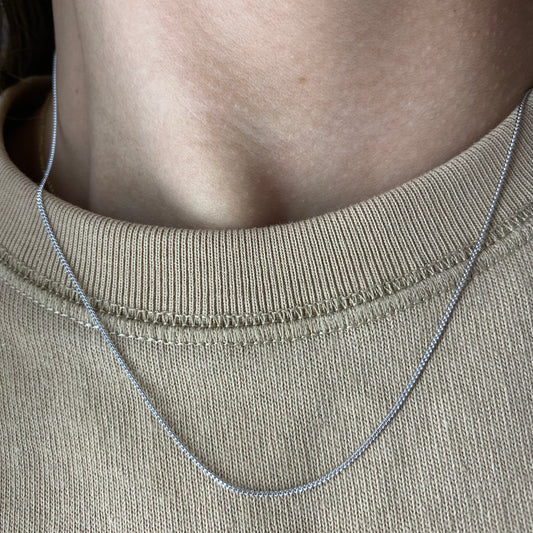 Collana base mini grumetta acciaio