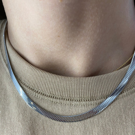 Collana snake acciaio