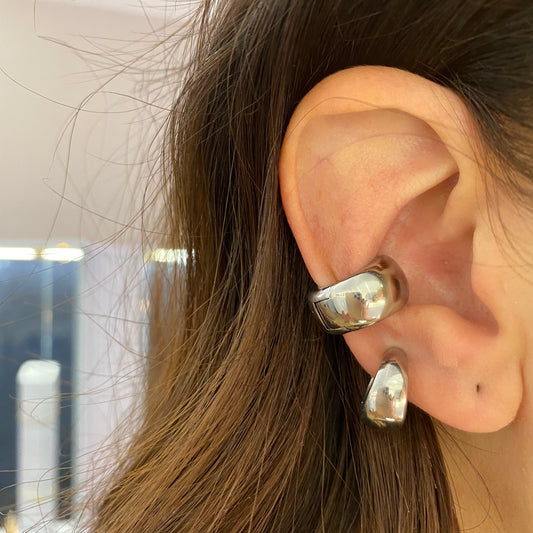Mono cerchietto clip silver