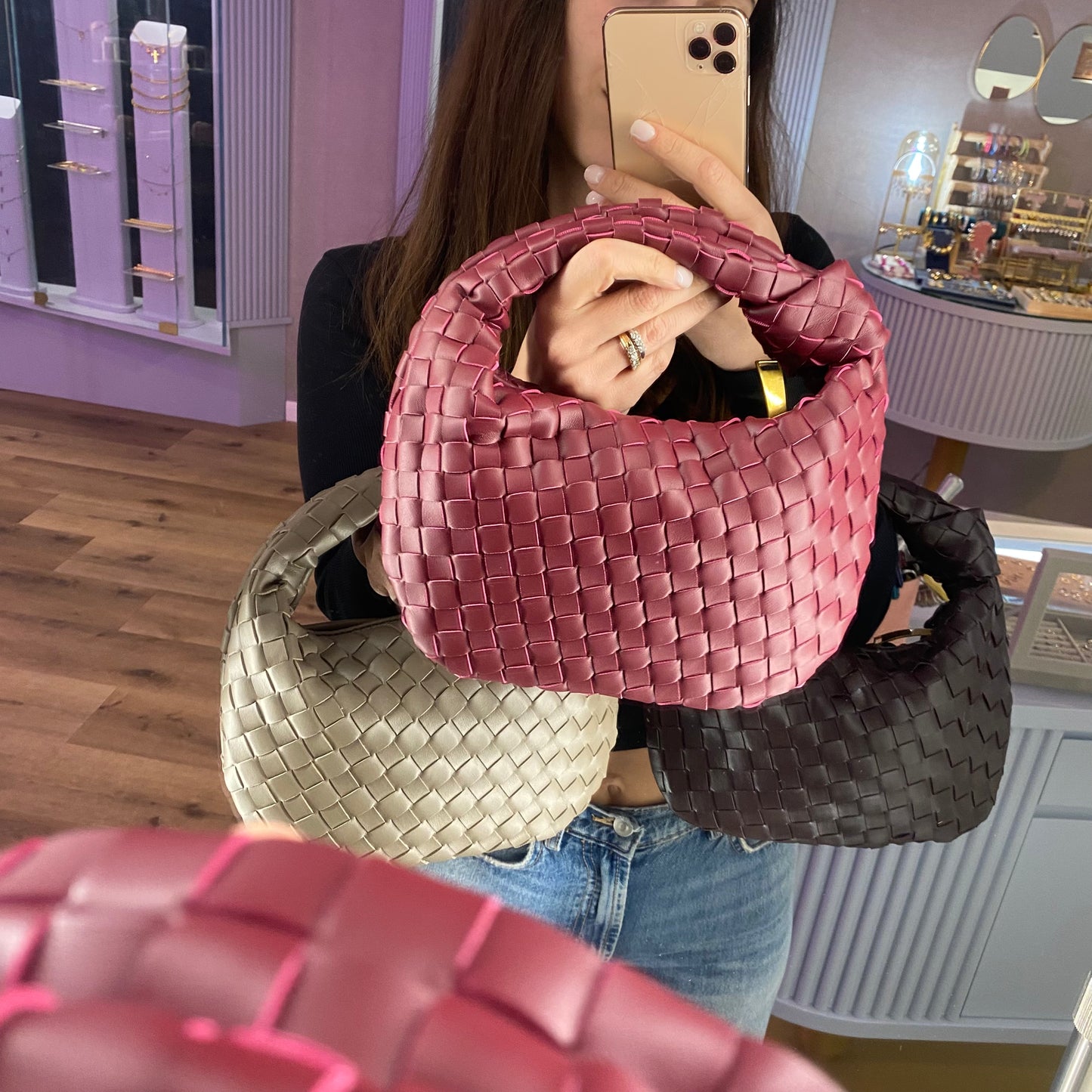 Borsa nodo intrecciata