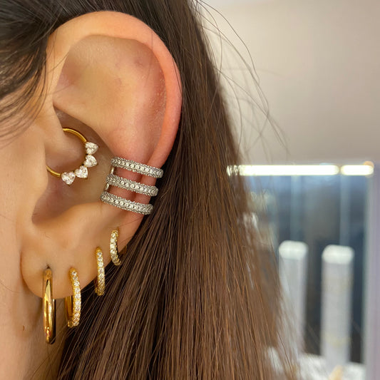 Ear cuff tre fasce