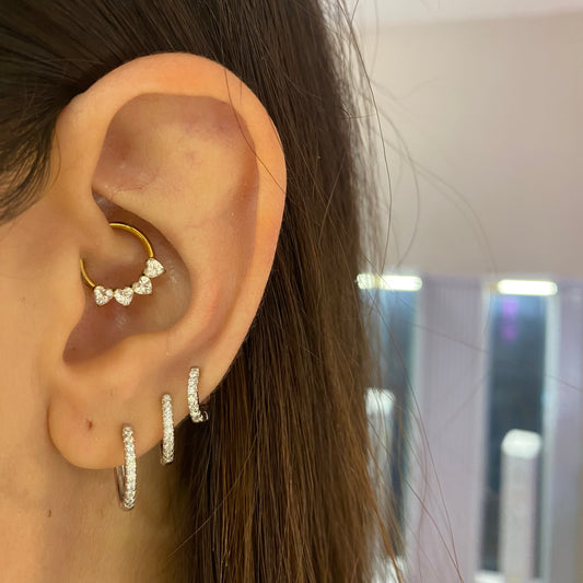 Cerchietto zirconato bianco silver