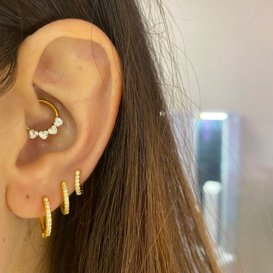 Cerchietto zirconato bianco gold