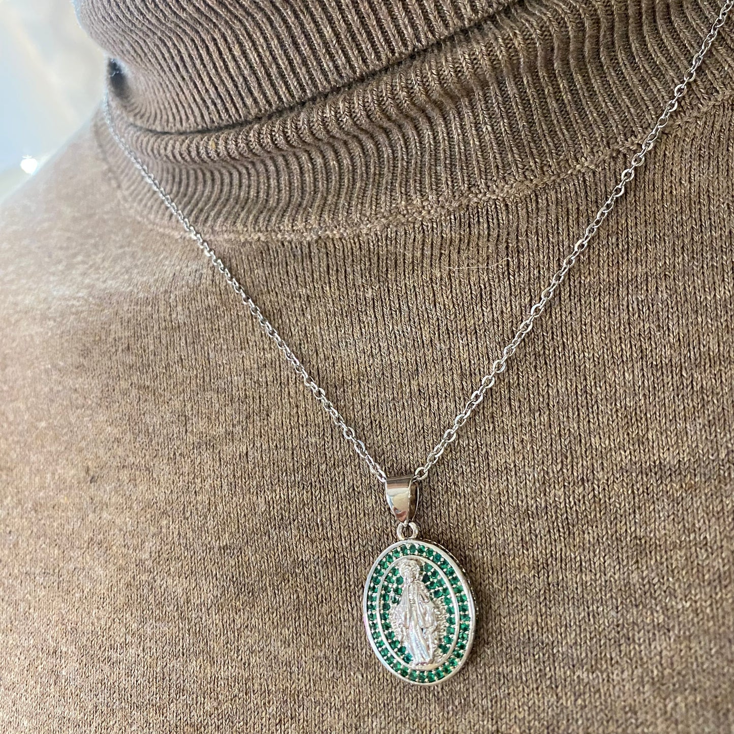 Collana Madonnina verde