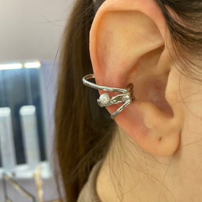 Ear cufff tris perla