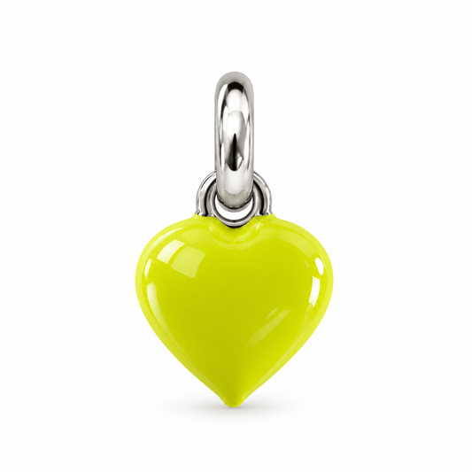 Cuoricino giallo fluo