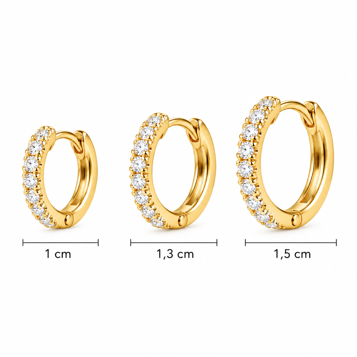 Cerchietto zirconato bianco gold