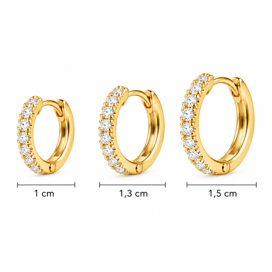 Cerchietto zirconato bianco gold