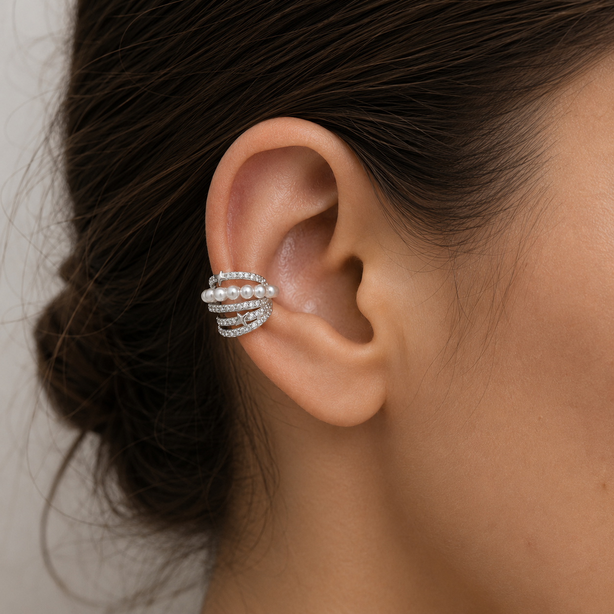 Ear cuff fascia con perle