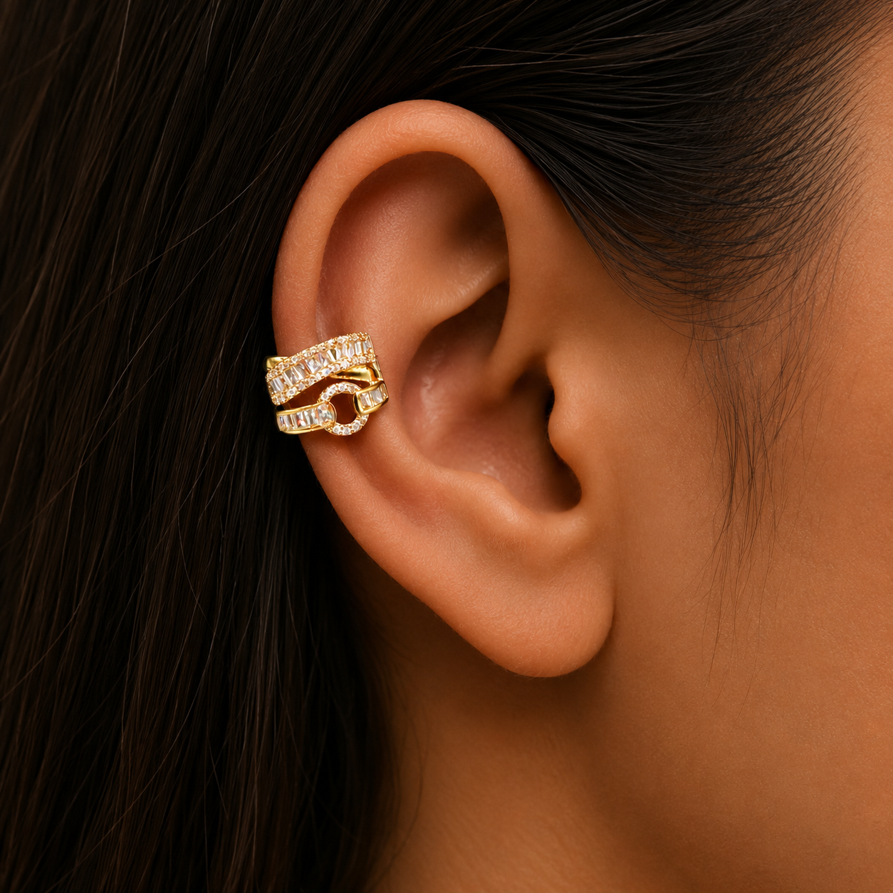 Ear cuff fibbia baguette