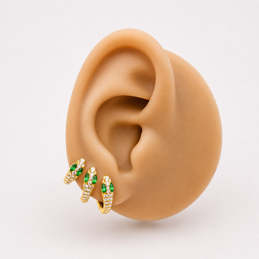 Orecchini snake gold